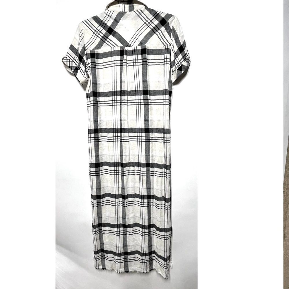 Anthropologie Cloth & Stone Hannah Midi Shirtdress in Black and White XS NWT - Picture 14 of 15
